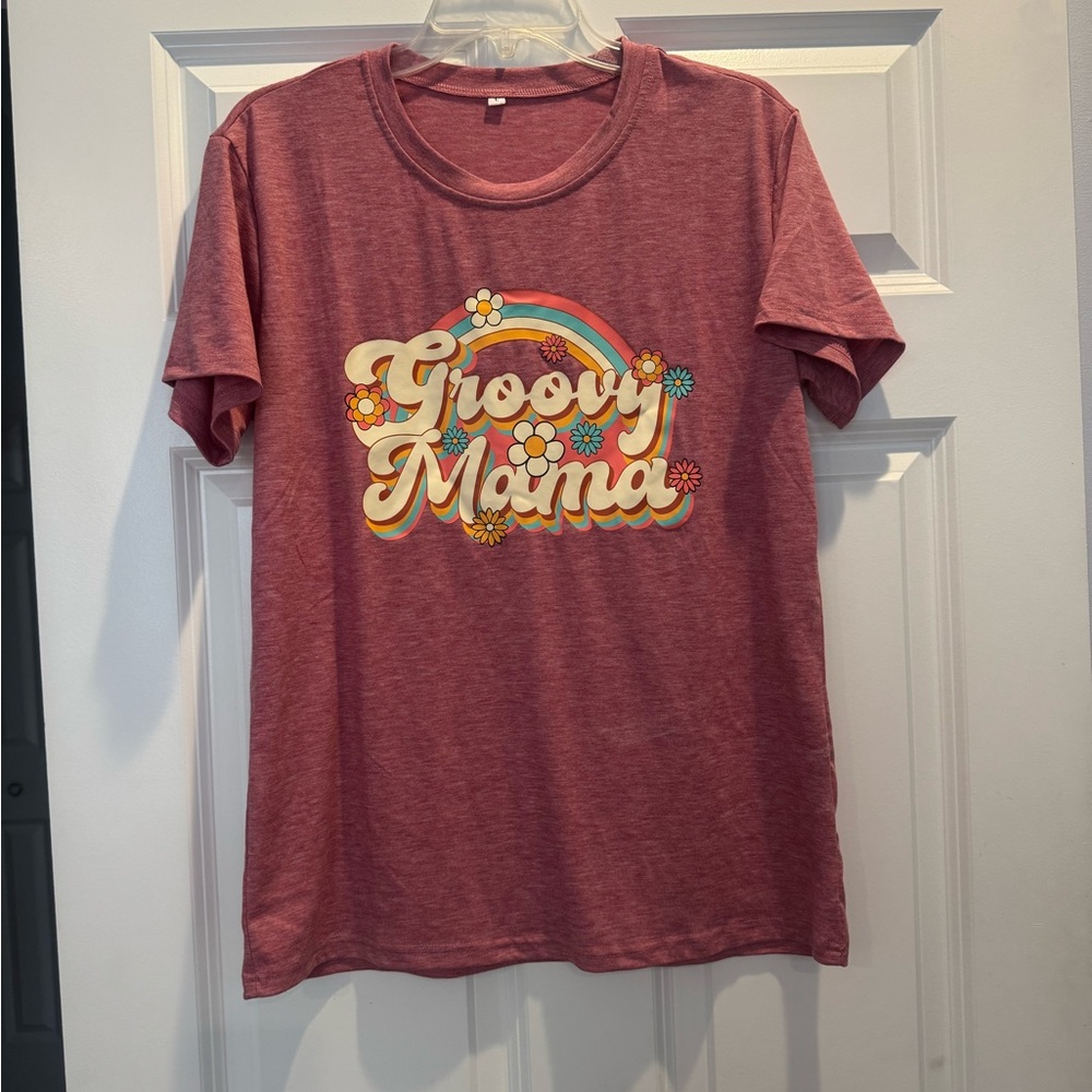 Groovy Mama Pink Short Sleeve Tee